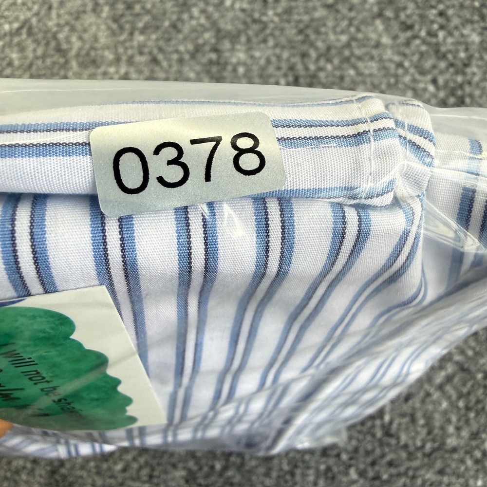 Lauren Ralph Lauren Womens Blue White Striped Stretch Non Iron Button Down Shirt - Picture 9 of 9